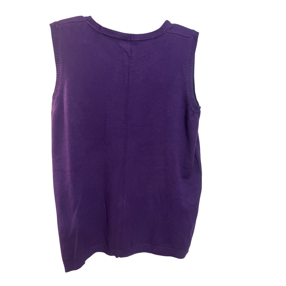 Nue Options Essentials Plus Women's Purple Knit Sweater‎ Vest Size 1X - Picture 3 of 3